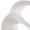 19" White Textured Wave Sculpture with Elevated Base